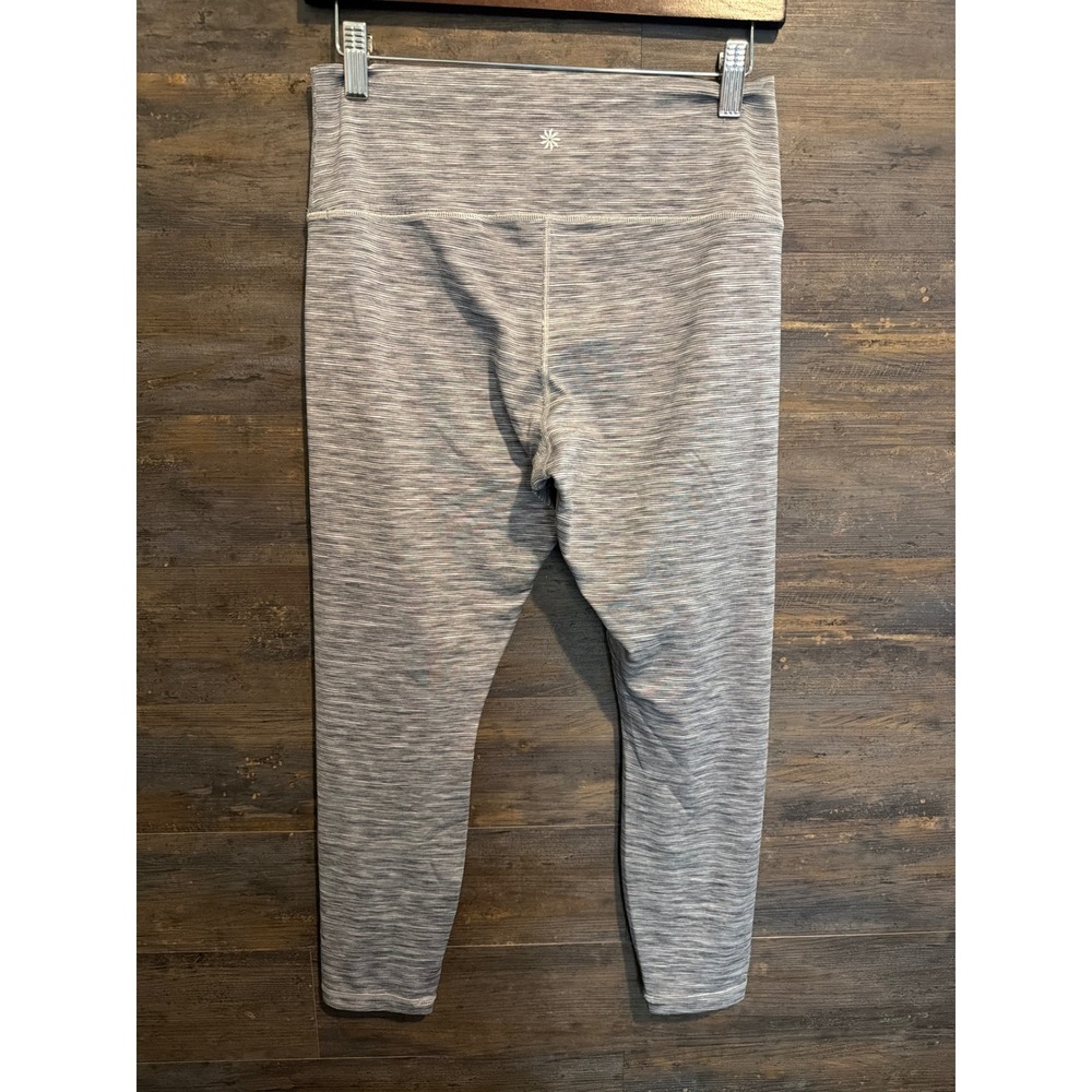 Athleta Transcend Textured 7/8 Tight Gray Space Dye Leggings 659462-04 L